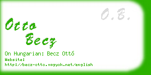 otto becz business card